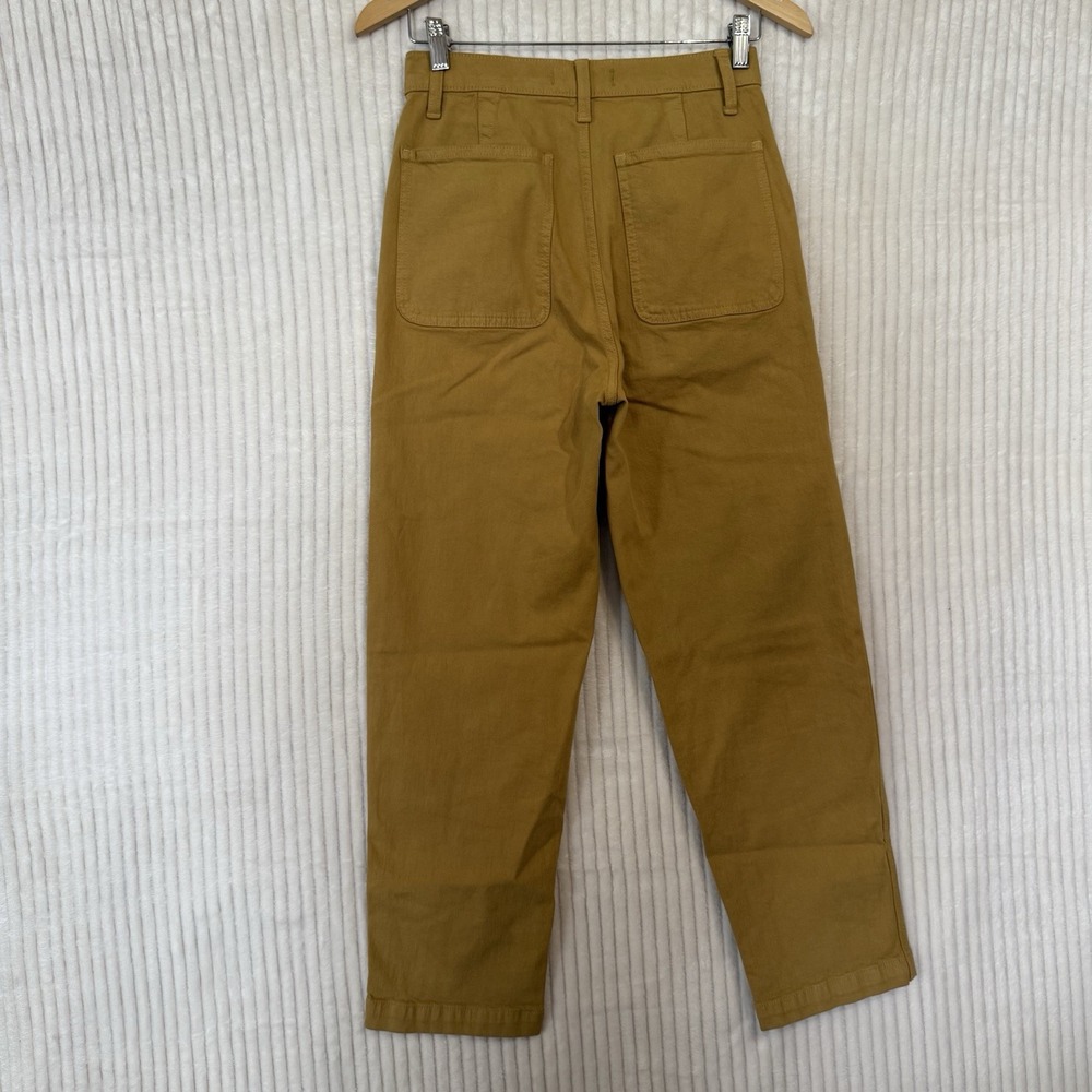 Madewell Jeans Women's Sz 24 Yellow Mustard Cotton Straight leg Pockets - Picture 3 of 16